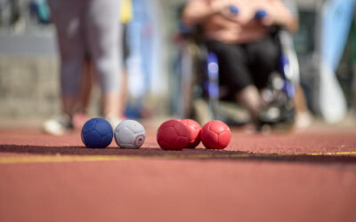 Rollstuhl-Boccia mit den Rhinos