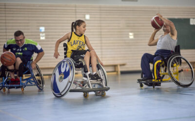 Rollstuhl-Basketball von den Rising Tigers